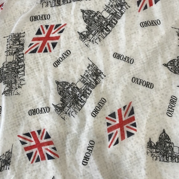 Cotton Oxford Scarf. One size. - Picture 2 of 2